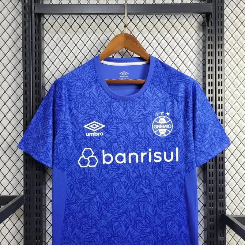 "Camisa Grêmio Treino 24/25 - Torcedor Masculina Azul Escuro - Netmantos"