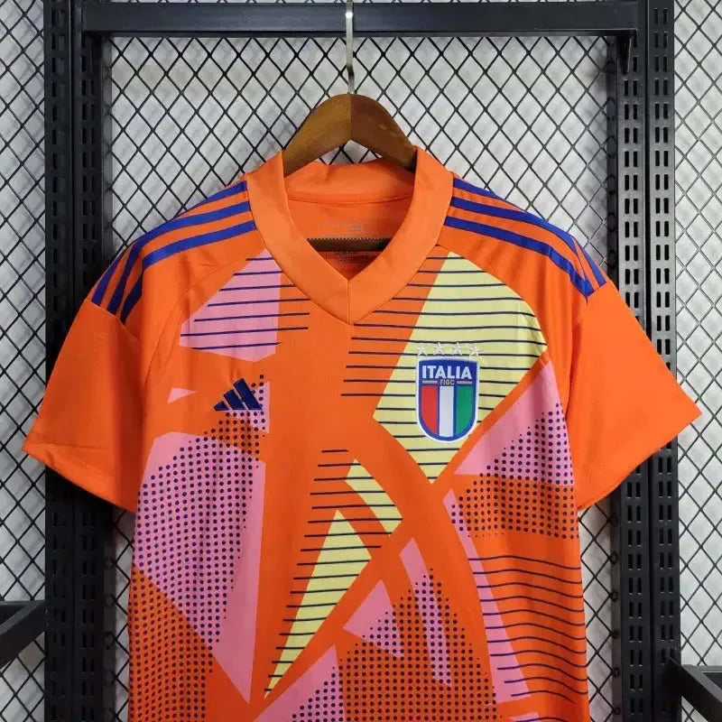 "Camisa Itália Goleiro 24/25 - Torcedor Masculina Laranja - Netmantos"
