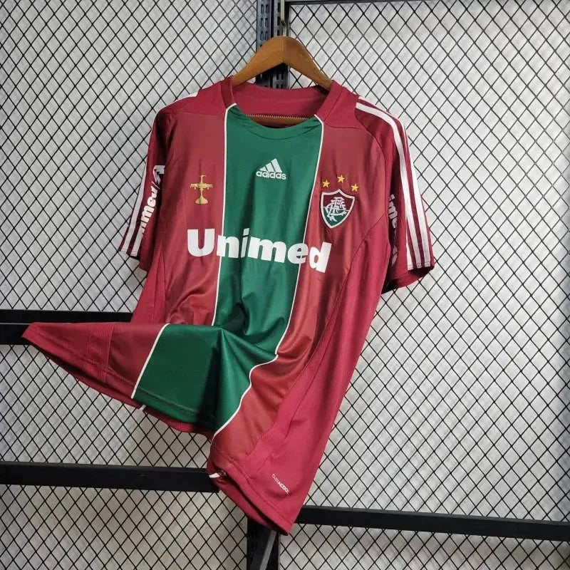 "Camisa Fluminense Retrô Home 2010 - Torcedor Masculina Vermelha e Verde - Netmantos"