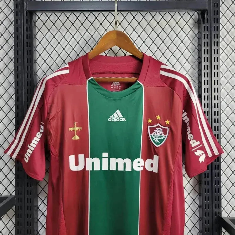 "Camisa Fluminense Retrô Home 2010 - Torcedor Masculina Vermelha e Verde - Netmantos"