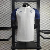 "Camisa Real Madrid Treino 24/25 - Jogador Masculina Branca e Azul - Netmantos"