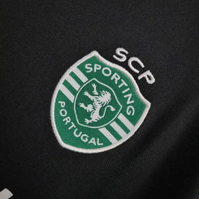 "Camisa Sporting Away 3 24/25 - Torcedor Infantil Preta - Netmantos"