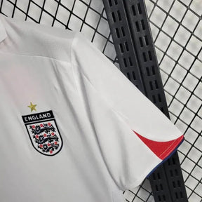 "Camisa Inglaterra Retrô Home 2005 - Torcedor Masculina Branca - Netmantos"