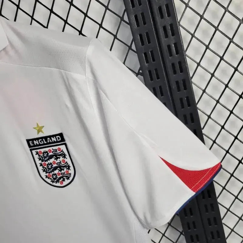 "Camisa Inglaterra Retrô Home 2005 - Torcedor Masculina Branca - Netmantos"