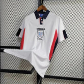"Camisa Inglaterra Retrô Home 1998 - Torcedor Masculina Branca - Netmantos"