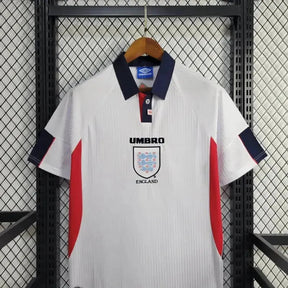 "Camisa Inglaterra Retrô Home 1998 - Torcedor Masculina Branca - Netmantos"