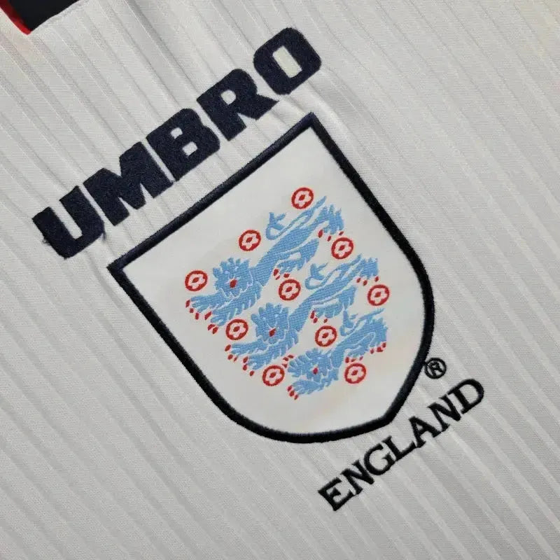 "Camisa Inglaterra Retrô Home 1998 - Torcedor Masculina Branca - Netmantos"