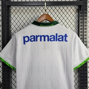 "Camisa Palmeiras Away Retrô 1996 - Torcedor Masculina Branca PARMALAT - Netmantos"