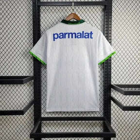 "Camisa Palmeiras Away Retrô 1996 - Torcedor Masculina Branca PARMALAT - Netmantos"