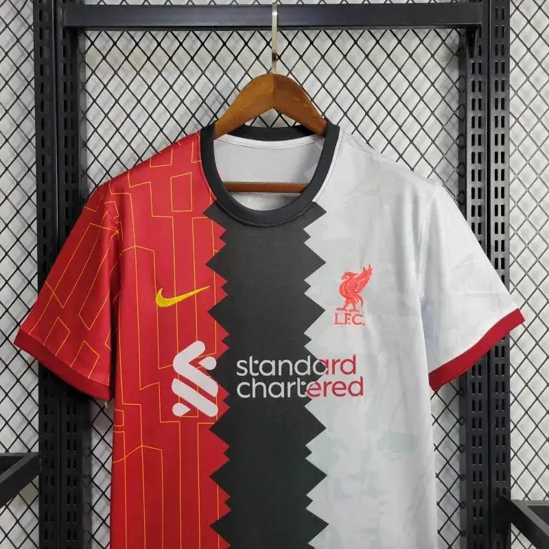 "Camisa Liverpool Edição Especial 24/25 - Torcedor Masculina Vermelha, Preta e Branca - Netmantos"