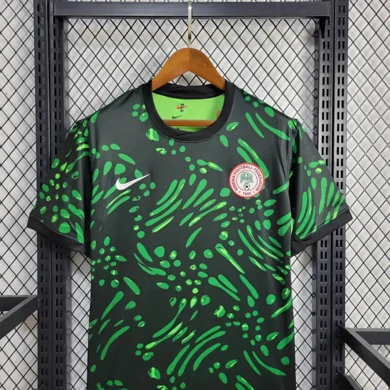 "Camisa Nigéria 24/25 - Torcedor Masculina Preta e Verde - Netmantos"