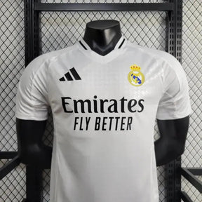 "Camisa Real Madrid Home 24/25 - Jogador Masculina Branca - Netmantos"