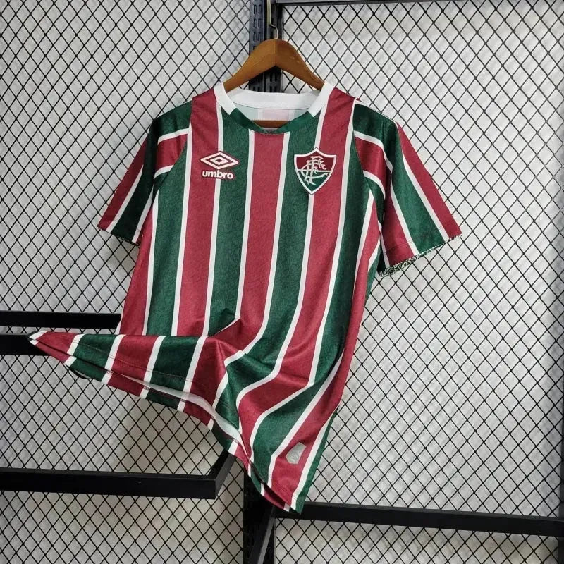 "Camisa Fluminense Home 24/25 - Torcedor Masculina + Patches Libertadores + Patrocínio - Netmantos"