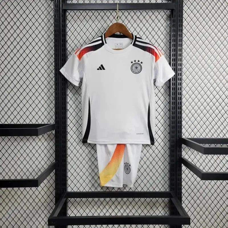 "Camisa Alemanha Home 24/25 - Torcedor Infantil Branca e Laranja - Netmantos"