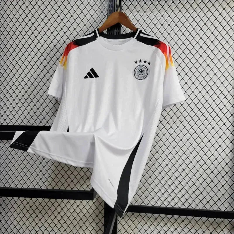 "Camisa Alemanha Home 24/25 - Torcedor Masculina Branca e Laranja - Netmantos"