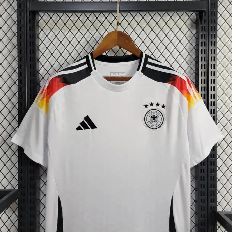 "Camisa Alemanha Home 24/25 - Torcedor Masculina Branca e Laranja - Netmantos"
