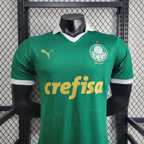 "Camisa Palmeiras Home 24/25 - Jogador Masculina Verde + Patch Brasileirão e Avanti + Patrocínios - Netmantos"