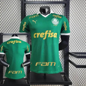 "Camisa Palmeiras Home 24/25 - Jogador Masculina Verde + Patch Brasileirão e Avanti + Patrocínios - Netmantos"