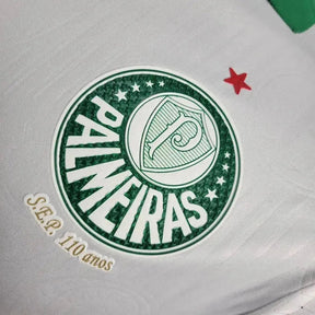 "Camisa Palmeiras Away 24/25 - Jogador Masculina Branca e Dourada + Patch Brasileirão e Avanti + Patrocínios - Netmantos"