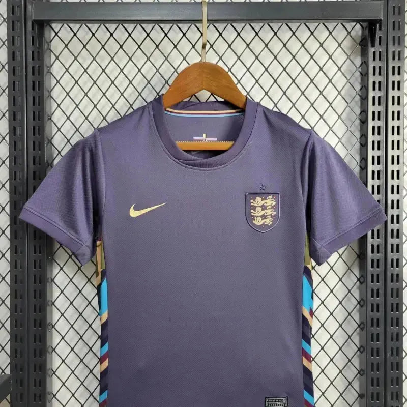 "Camisa Inglaterra Away 24/25 - Torcedor Infantil Roxa - Netmantos"