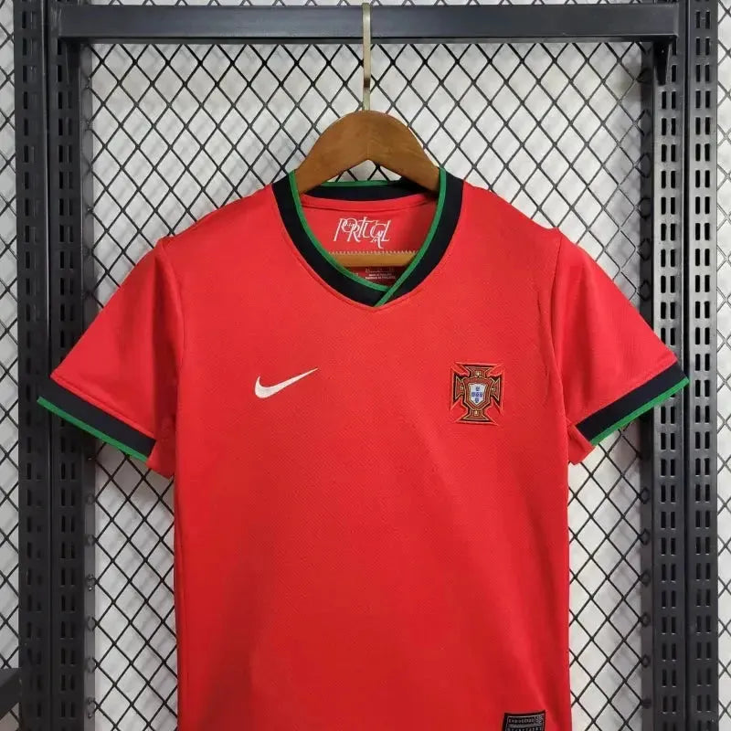 "Camisa Portugal Home 24/25 - Torcedor Infantil Vermelha - Netmantos"