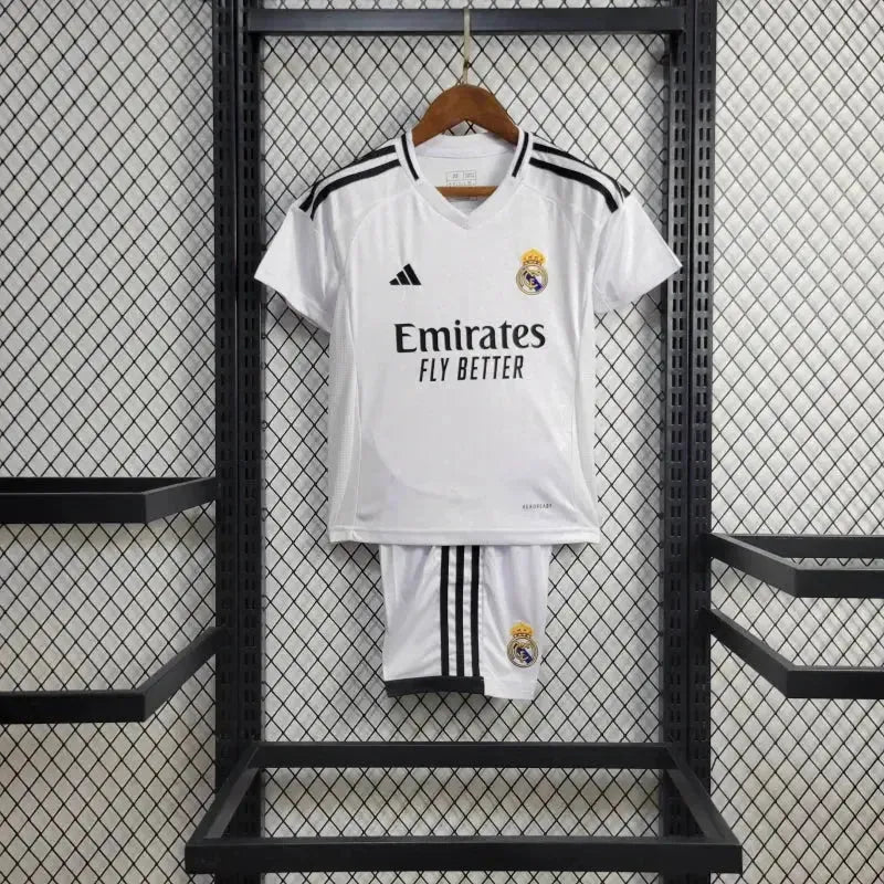 "Camisa Real Madrid Home 24/25 - Torcedor Infantil Branca - Netmantos"