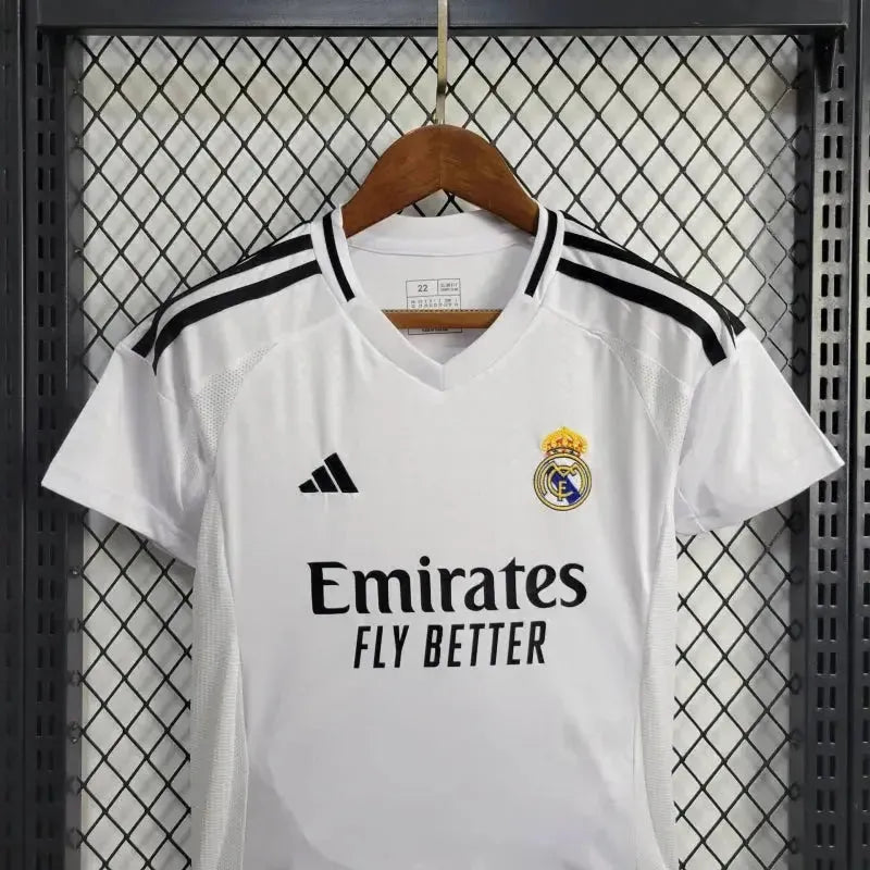 "Camisa Real Madrid Home 24/25 - Torcedor Infantil Branca - Netmantos"