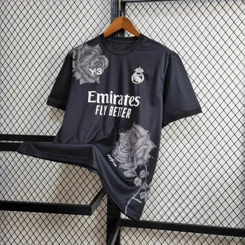 "Camisa Real Madrid Fourth Y3 24/25 - Torcedor Masculina Preta - Netmantos"