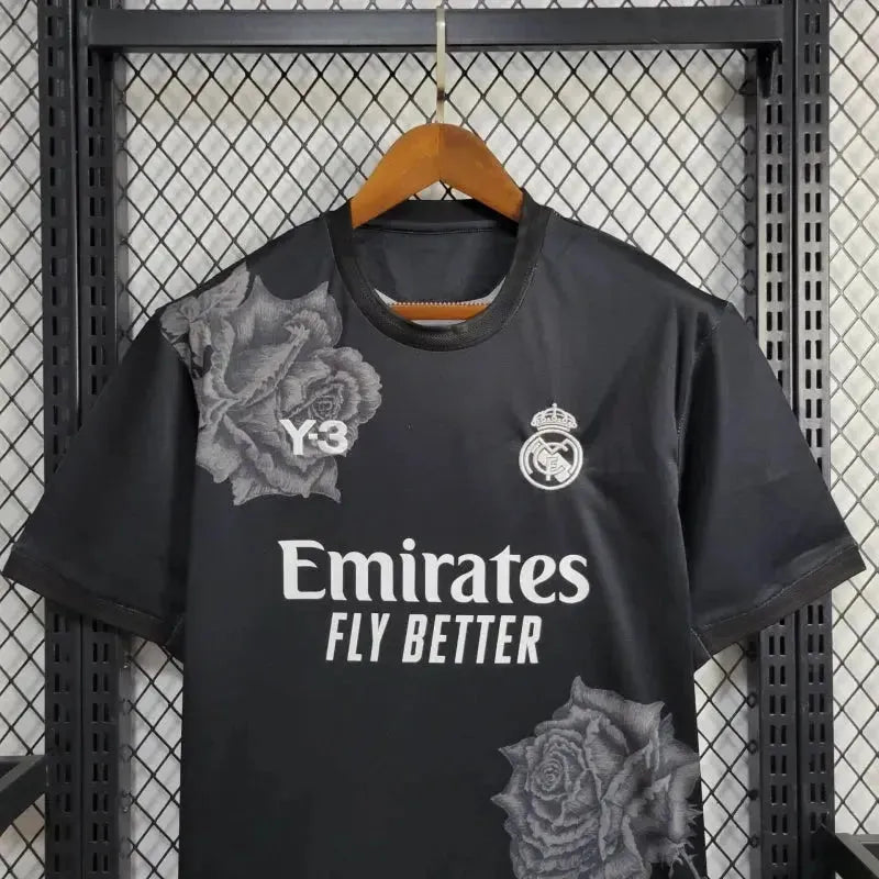 "Camisa Real Madrid Fourth Y3 24/25 - Torcedor Masculina Preta - Netmantos"