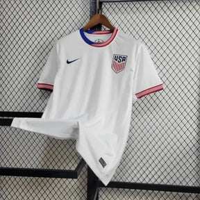 "Camisa EUA Home 24/25 - Torcedor Masculina Branca - Netmantos"
