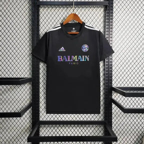 "Camisa Bayern Munchen BALMAIN 24/25 - Torcedor Masculina Refletiva Preta - Netmantos"