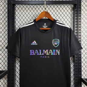 "Camisa Arsenal BALMAIN 24/25 - Torcedor Masculina Refletiva Preta - Netmantos"