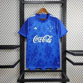 "Camisa Cruzeiro 24/25 - Torcedor Masculina Azul Patrocínio Coca-Cola - Netmantos"