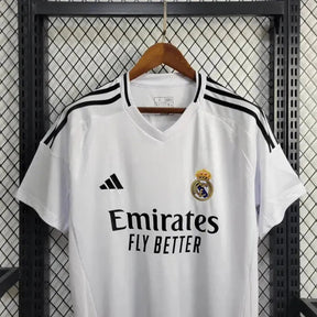 "Camisa Real Madrid Home 24/25 - Torcedor Masculina Branca + Todos os Patches - Netmantos"
