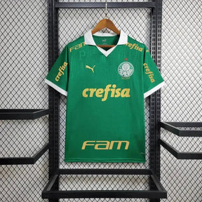 "Camisa Palmeiras Home 24/25 - Torcedor Masculina Verde + Patch Brasileirão e Avanti + Patrocínios - Netmantos"