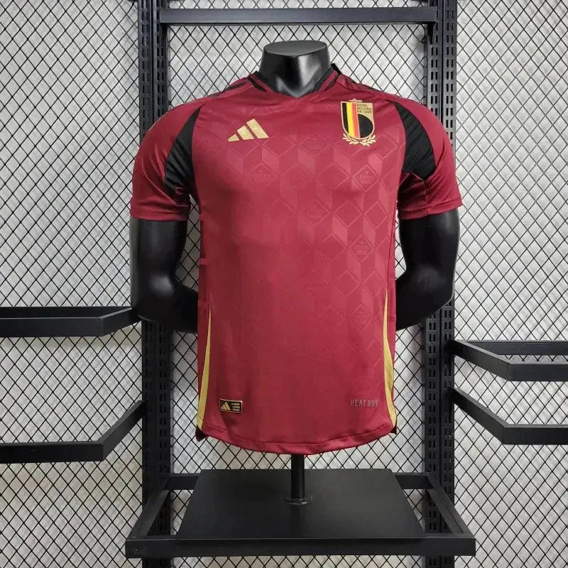 "Camisa Bélgica Home 24/25 - Jogador Masculina Vermelha - Netmantos"