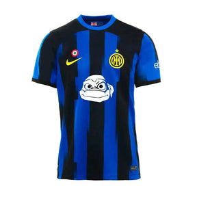 "Camisa Inter de Milão Tartarugas Ninja Home 24/25 - Torcedor Masculina Azul e Preta - Netmantos"
