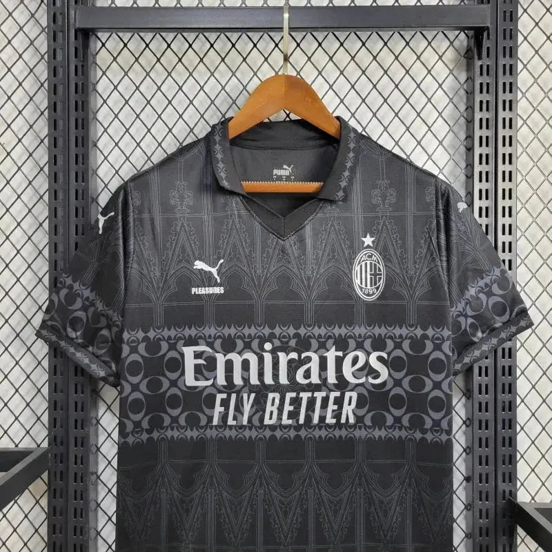 "Camisa AC Milan Fourth 24/25 - Torcedor Masculina Preta - Netmantos"