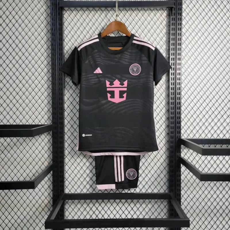 "Camisa Inter Miami Away 24/25 - Torcedor Infantil Preta - Netmantos"