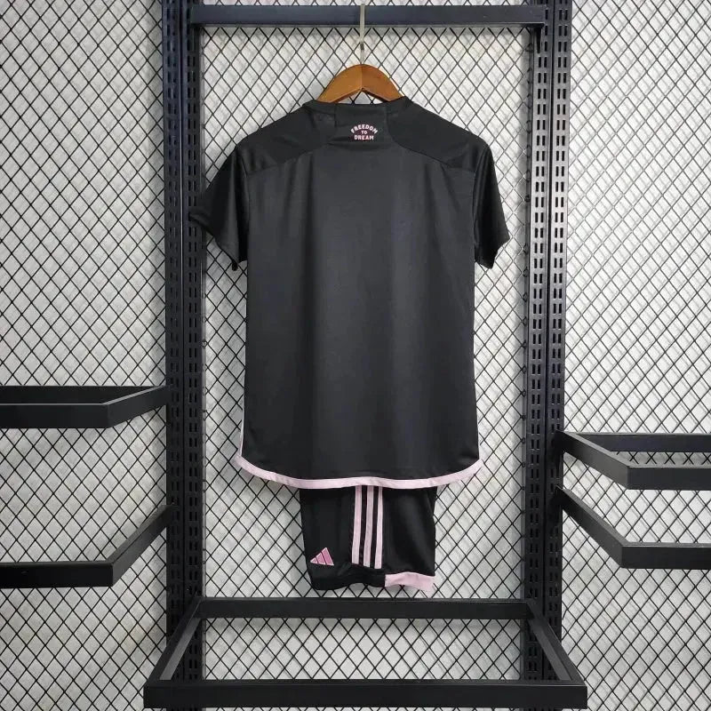 "Camisa Inter Miami Away 24/25 - Torcedor Infantil Preta - Netmantos"