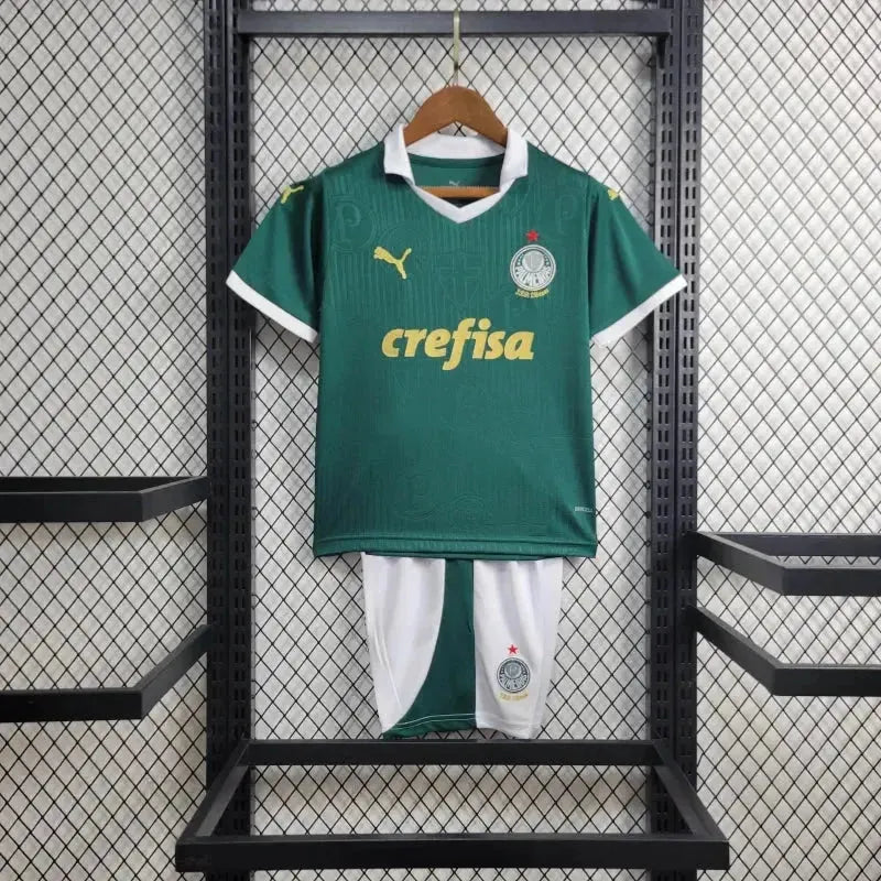 "Camisa Palmeiras Home 24/25 - Torcedor Infantil Verde e Dourado - Netmantos"