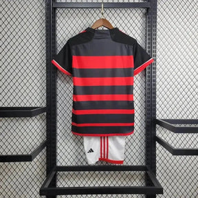 "Camisa Flamengo Home 24/25 - Torcedor Infantil Vermelha e Preta - Netmantos"