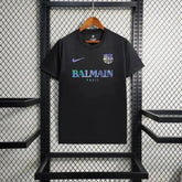 "Camisa Barcelona BALMAIN 24/25 - Torcedor Masculina Refletiva Preta - Netmantos"