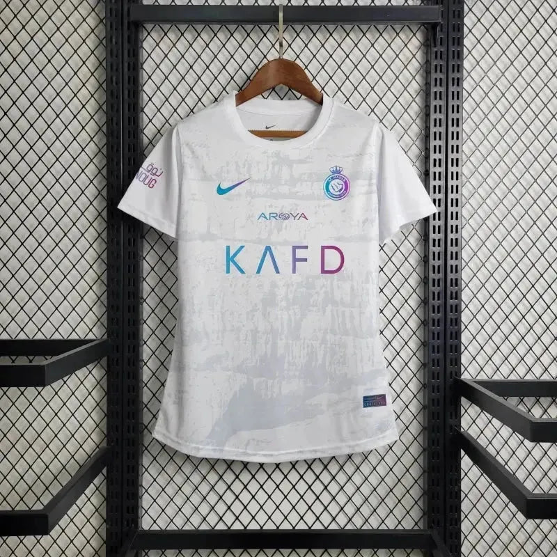 "Camisa Al-Nassr Third 23/24 - Torcedor Feminina Branca Refeltiva - Netmantos"