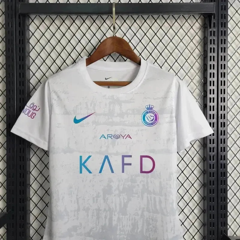 "Camisa Al-Nassr Third 23/24 - Torcedor Feminina Branca Refeltiva - Netmantos"