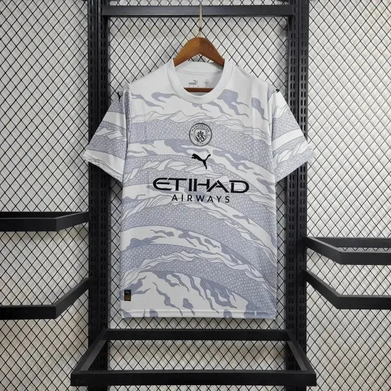 "Camisa Manchester City Ano do Dragão 24/25 - Torcedor Masculina Branca - Netmantos"