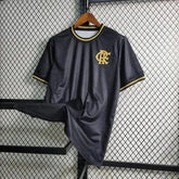 "Camisa Flamengo 23/24 - Torcedor Masculina Preta e Dourada - Netmantos"