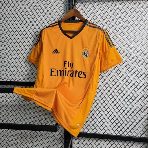 "Camisa Real Madrid Away Retrô 13/14 - Torcedor Masculina Laranja - Netmantos"