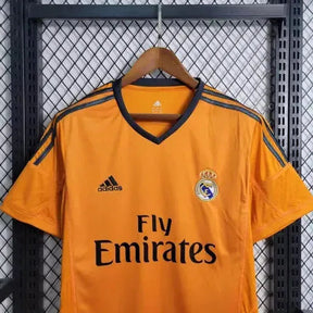 "Camisa Real Madrid Away Retrô 13/14 - Torcedor Masculina Laranja - Netmantos"