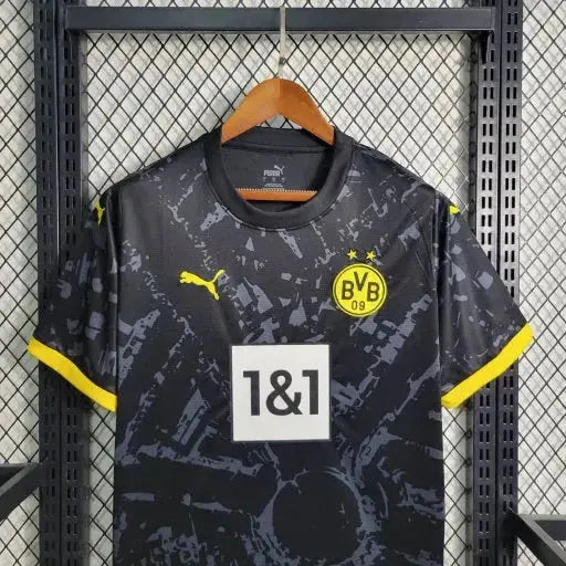 "Camisa Borussia Dortmund Away 23/24 - Torcedor Masculina Preta - Netmantos"